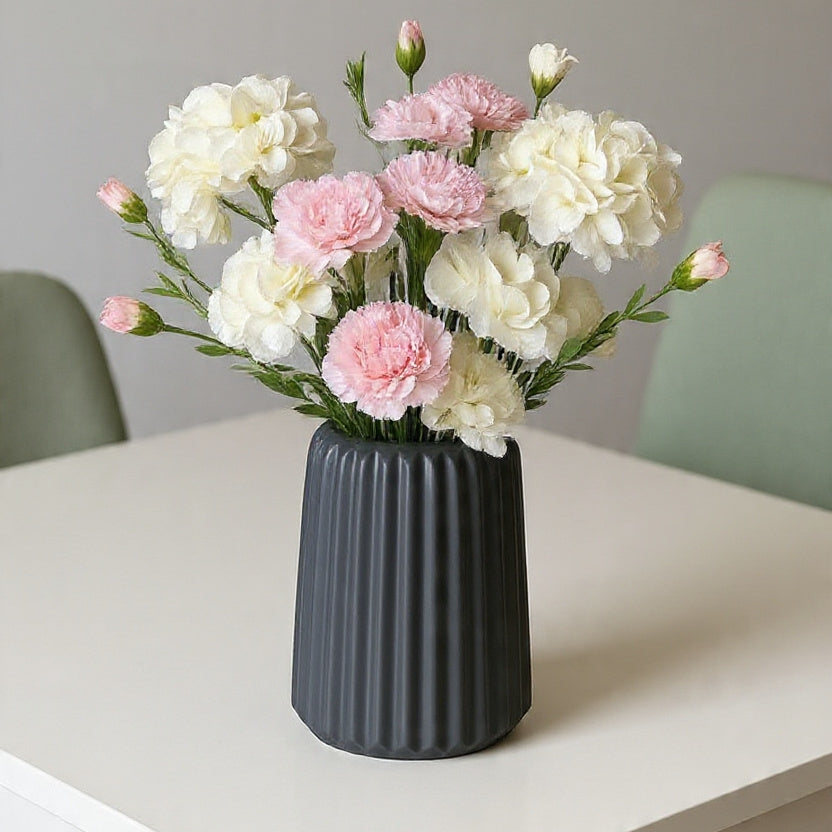 Ceramic Vase With Artificial Bouquet